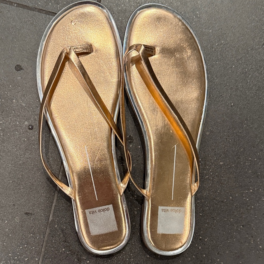 Dolce Vita Metallic Rose Gold Sandals
